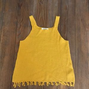 Girls Like New Mustard Yellow Sweat Tank